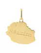 Pendentif La Réunion en Or Poli Gravé Personnalisable