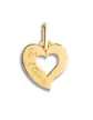 Pendentif Coeur ajouré gravé “Je t’aime » en Or personnalisable