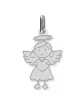 Pendentif en Or Gravé Ange Fille Personnalisable