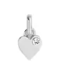 Pendentif Pampille Coeur Poli en Or et Diamant