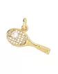Pendentif Raquette de Tennis en Or et Perle