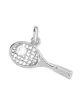 Pendentif Raquette de Tennis en Or et Perle