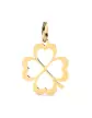 Pendentif Trèfle 4 Cœurs Ajourés en Or – Petit Modèle