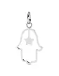 Pendentif Main de Fatma Ajourée et Étoile en Or Taille Intermédiaire