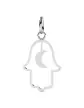 Pendentif Main de Fatma Ajourée et Lune en Or Modèle Taille Intermédiaire