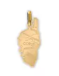 Pendentif Carte Corse en Or Personnalisable – Grand Modèle