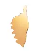 Pendentif Corse en Or Poli – Grand Modèle