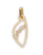 Pendentif Corsica Ajouré Lettres en Or