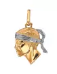 Pendentif en Or ou Or Bicolore Tête de Maure Personnalisable