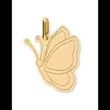 Pendentif en Or Gravé Papillon de Profil image cachée