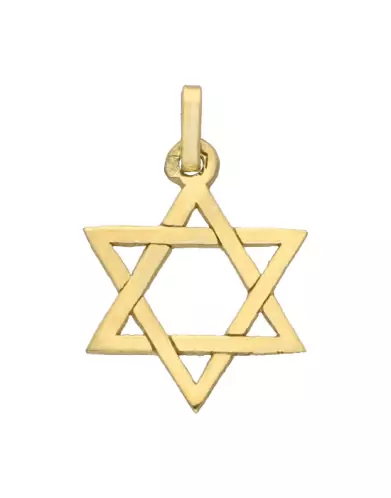 Pendentif en Or Étoile de David Symétrique Ajourée