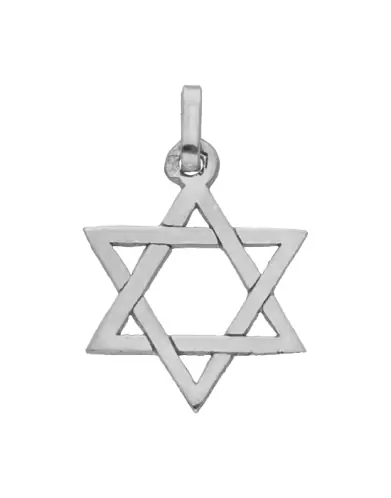 Pendentif en Or Étoile de David Symétrique Ajourée