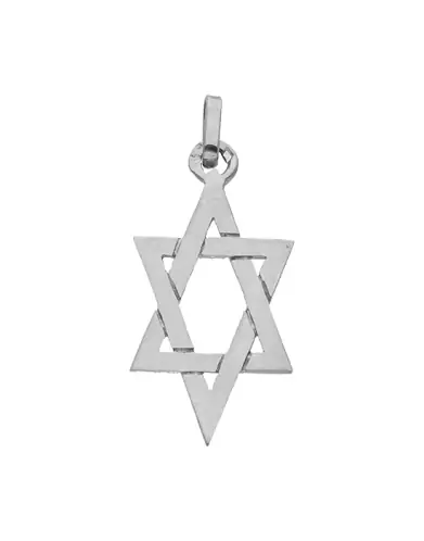 Pendentif en Or Étoile de David Étirée Ajourée Petit Modèle