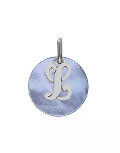 Pendentif Lettre en Or avec Nacre – Petit Modèle