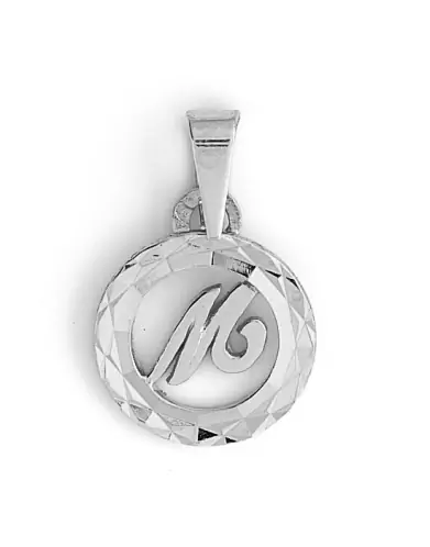 Pendentif Lettre Anglaise Cerclée en Or