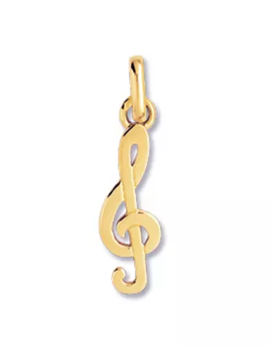 Pendentif Clé de Sol Ajourée en Or
