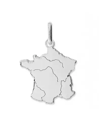 Pendentif France Gravé en Or Poli Personnalisable
