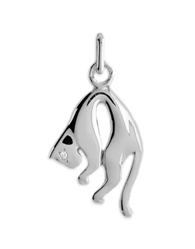 Pendentif Panthère en Or Œil Diamant