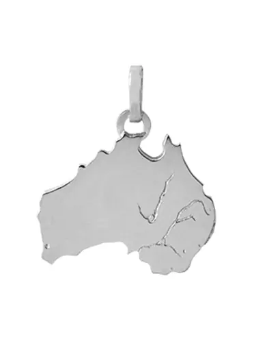 Pendentif Australie Gravé en Or Poli Personnalisable