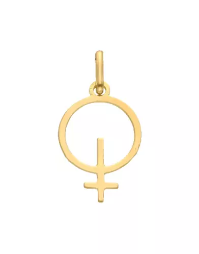 Pendentif Symbole Féminin Ajouré en Or