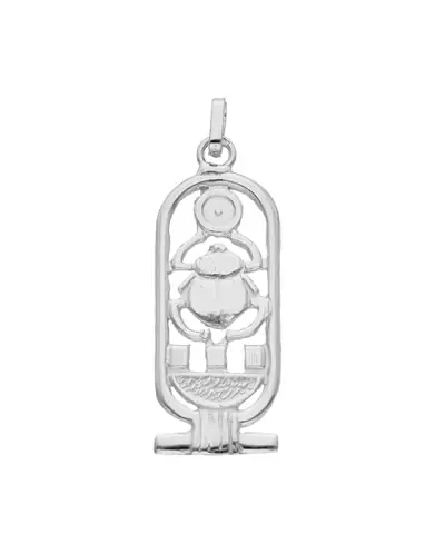 Pendentif Cartouche Égyptien Symbole Toutankhamon Ajouré en Or