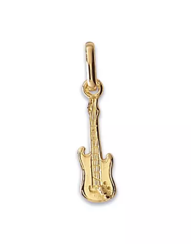 Pendentif Guitare Électrique en Or