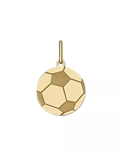 Pendentif Gravé Ballon de Foot en Or Personnalisable