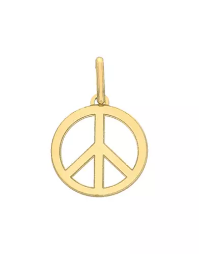 Pendentif Peace & Love Relief Ajouré en Or