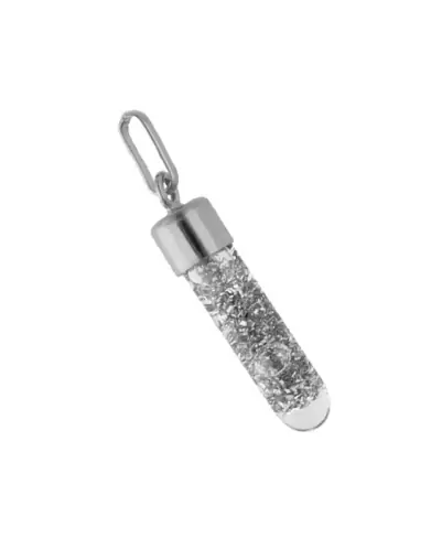 Pendentif Tube avec Paillettes en Or