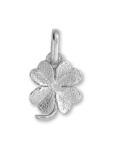 Pendentif Trèfle à 4 Feuilles Satiné en Or