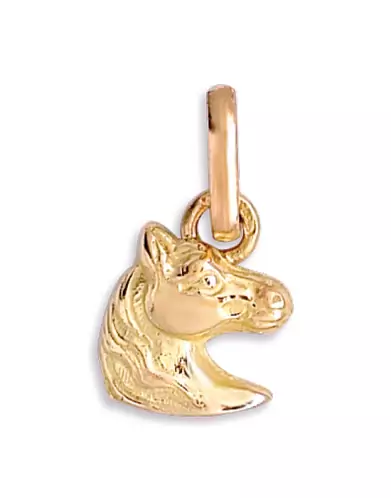 Pendentif Tête de Cheval en Or – Petit Modèle