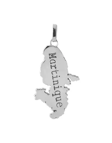 Pendentif Martinique en Or Poli Gravé Personnalisable