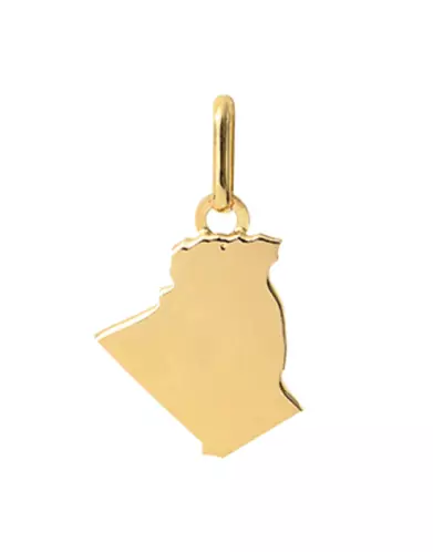 Pendentif Algérie en Or Poli Personnalisable