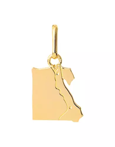 Pendentif Égypte en Or Poli Gravé Personnalisable