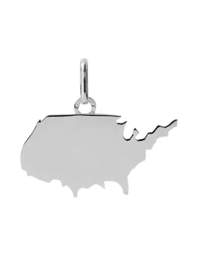 Pendentif Etats-Unis d’Amérique en Or Poli Personnalisable
