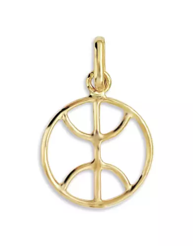 Pendentif Signe Berbère Le Yaz en Or – Grand Modèle