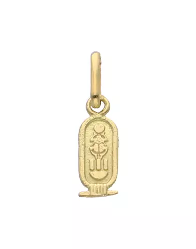 Pendentif Cartouche Égyptien Toutankhamon en Or