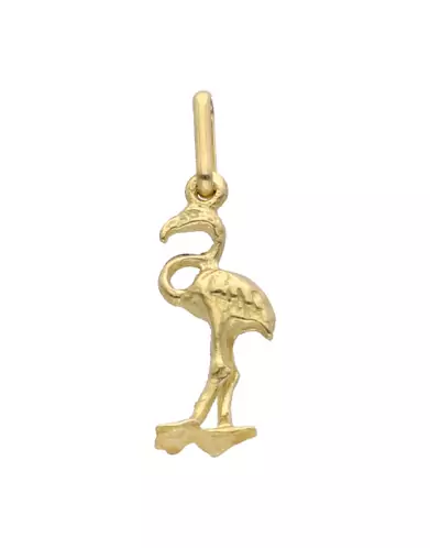 Pendentif Flamant Rose en Or