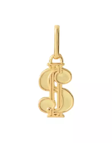 Pendentif Signe Dollar Américain en Or