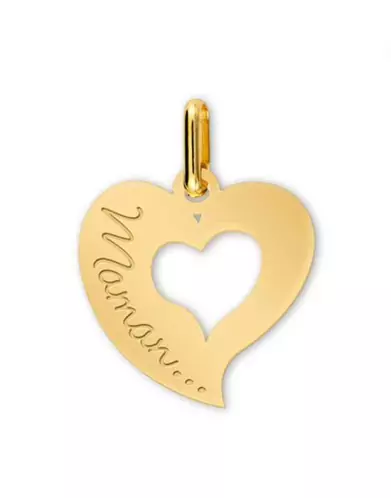 Pendentif Cœur ajouré Maman