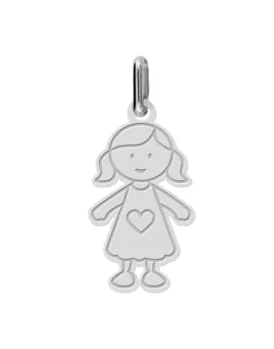 Pendentif en Or Gravé Fille Personnalisable Petit Modèle