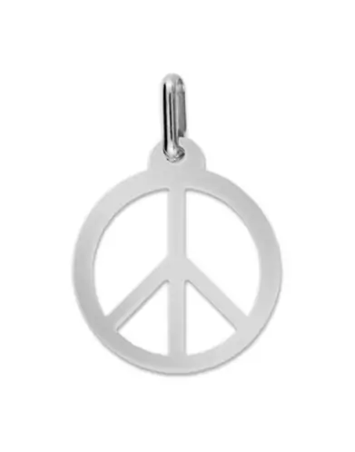 Pendentif Symbole Peace & Love Ajouré en Or