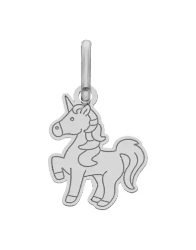 Pendentif en Or Gravé Licorne Personnalisable