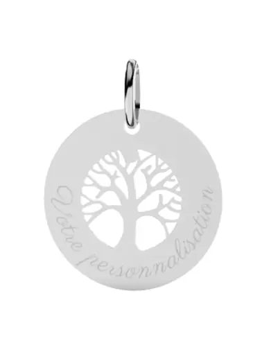 Pendentif Personnalisable Arbre de Vie Ajouré en Or