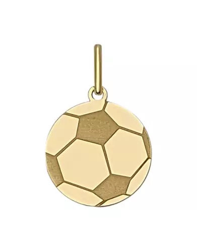 Pendentif en Or Gravé Ballon Foot