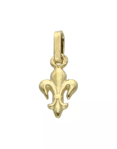 Pendentif Pampille Fleur de Lys en Or