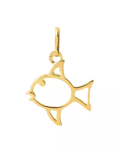 Pendentif Poisson Ajouré en Or