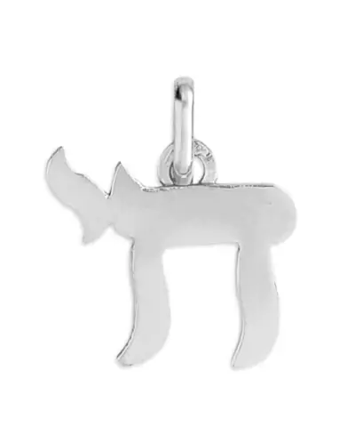 Pendentif Lisse Signe de Vie Symbole Haï en Or