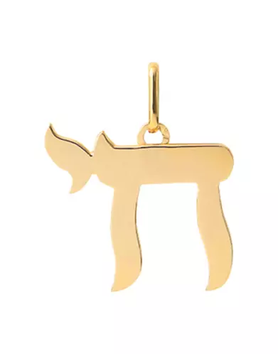 Pendentif Signe de Vie Symbole Haï en Or Personnalisable