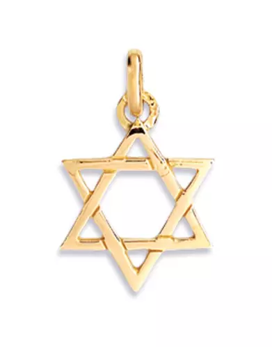 Pendentif Étoile de David Fine Ajourée en Or Petit Modèle